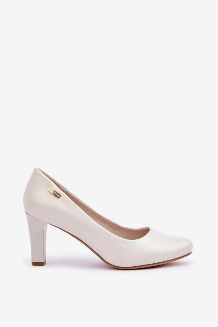 Hot Buty Sergio Leone Czółenka Damskie Sergio Leone Perłowe Orsola