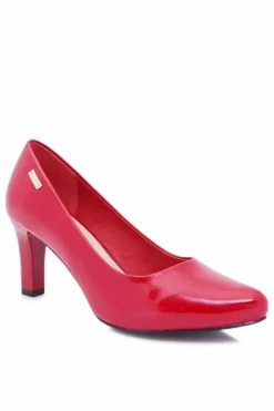 Damskie Buty Sergio Leone Czółenka damskie Sergio Leone Czerwone Lakierowane Orsola