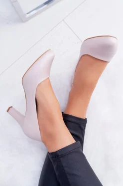 Discount Buty Sergio Leone Czółenka damskie Sergio Leone Różowe Perłowe Orsola