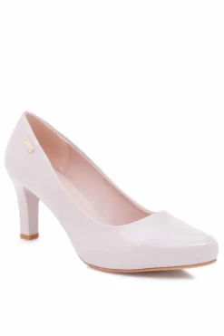 Best Buty Sergio Leone Czółenka damskie Sergio Leone Jasnoszare Lakierowane Orsola