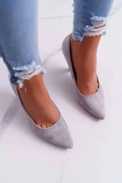 Damskie Buty Sergio Leone Czółenka Damskie Sergio Leone PB139 Szare Felice