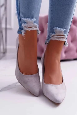 Damskie Buty Sergio Leone Czółenka Damskie Sergio Leone PB139 Szare Felice