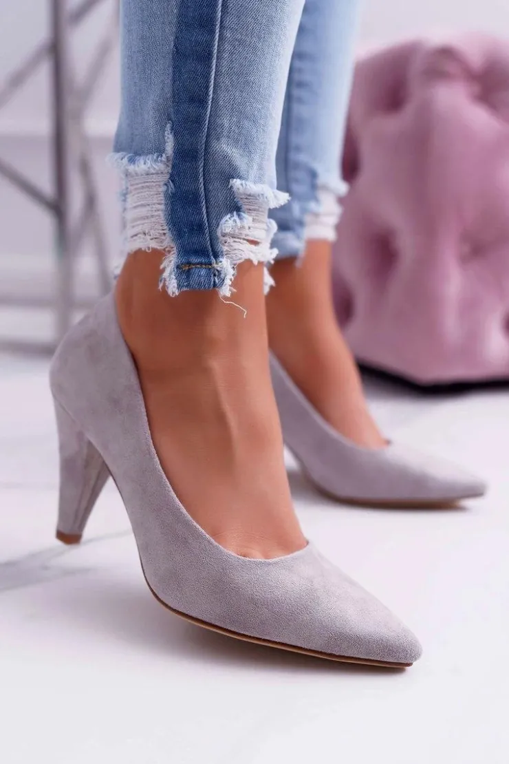 Damskie Buty Sergio Leone Czółenka Damskie Sergio Leone PB139 Szare Felice