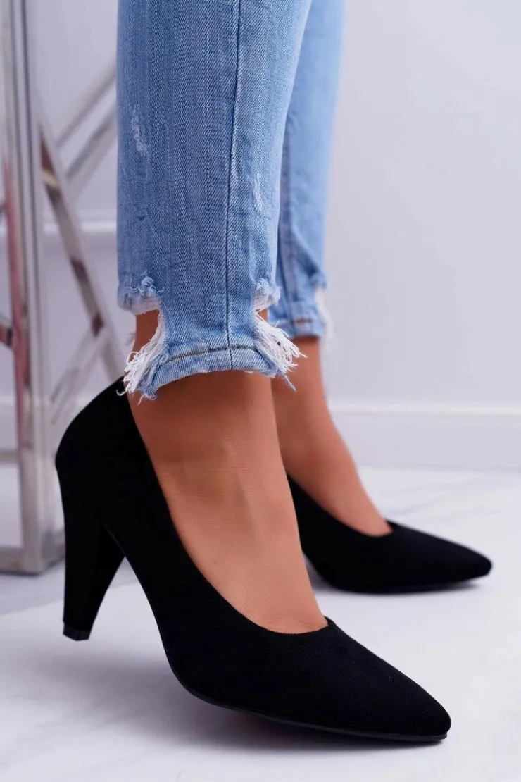 Damskie Buty Sergio Leone Czółenka Damskie Sergio Leone PB139 Czarne Felice