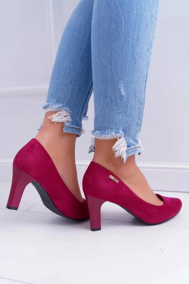 Damskie Buty Sergio Leone Czółenka Damskie Sergio Leone Fuksja Zamsz Orsola