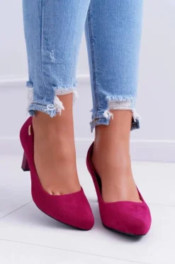 Damskie Buty Sergio Leone Czółenka Damskie Sergio Leone Fuksja Zamsz Orsola