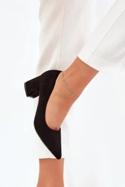 Boto Czółenka Zamszowe|Czółenka Na Słupku*Czółenka Damskie Ze Szpiczastymi Noskami Na Słupku Czarne Merinette