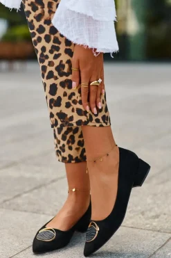 Sale Damskie buty S.Barski Czółenka Na Niskim Obcasie Z Eko Zamszu S.Barski KV27-037 Czarne Czarny