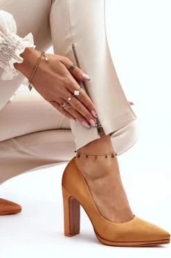 Boto Czółenka Klasyczne*Czółenka Na Słupku Camel Piatti