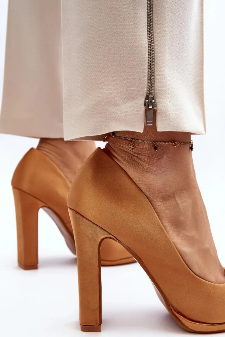 Boto Czółenka Klasyczne*Czółenka Na Słupku Camel Piatti