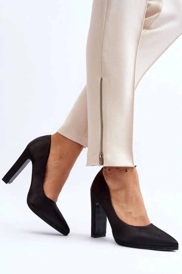 Online Boto Czółenka Na Słupku Czarne Piatti