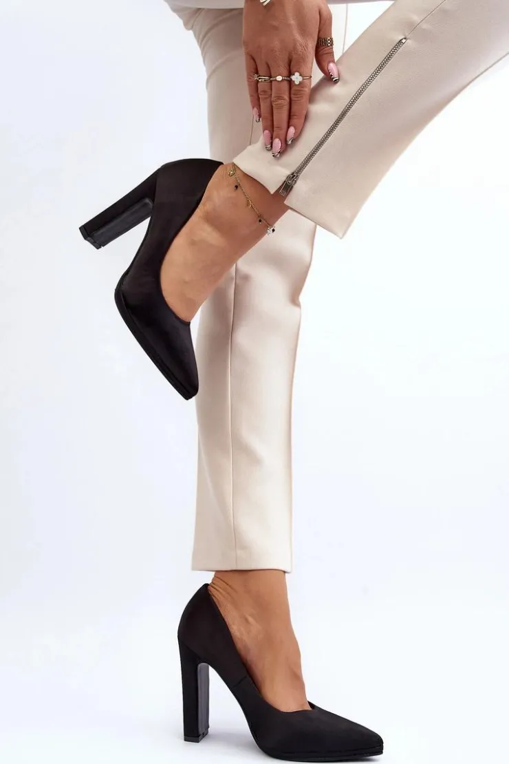 Online Boto Czółenka Na Słupku Czarne Piatti