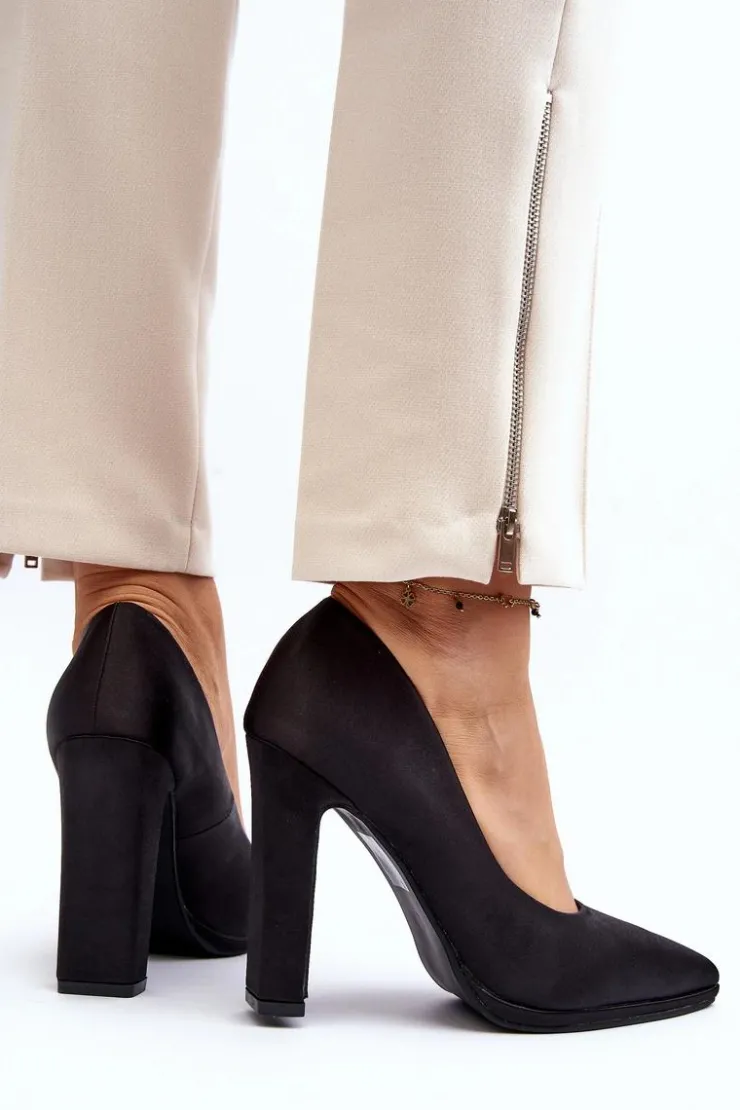 Online Boto Czółenka Na Słupku Czarne Piatti