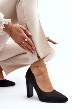 Online Boto Czółenka Na Słupku Czarne Piatti