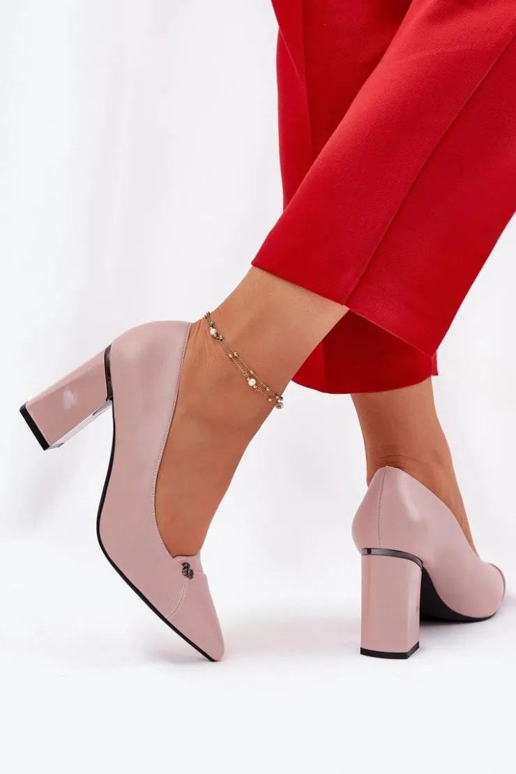 Online Buty damskie Vinceza Czółenka Na Słupku Eleganckie Vinceza 62224 Różowe Różowy