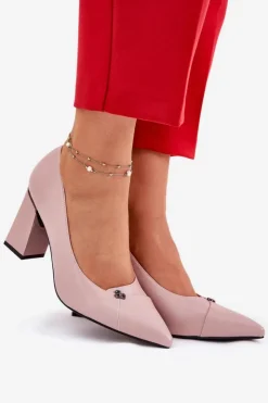 Online Buty damskie Vinceza Czółenka Na Słupku Eleganckie Vinceza 62224 Różowe Różowy