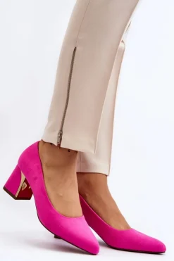 Damskie Boto Czółenka Na Słupku Fuksja Stelloria