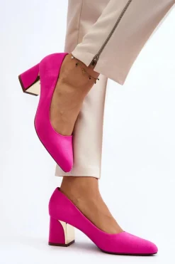 Damskie Boto Czółenka Na Słupku Fuksja Stelloria