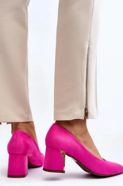 Damskie Boto Czółenka Na Słupku Fuksja Stelloria