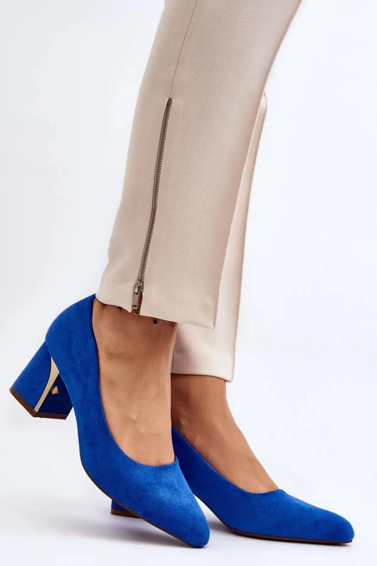 Boto Czółenka Zamszowe|Czółenka Na Słupku*Czółenka Na Słupku Niebieskie Stelloria