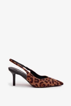 Damskie Boto Czółenka Na Szpilce Panterka Phelia