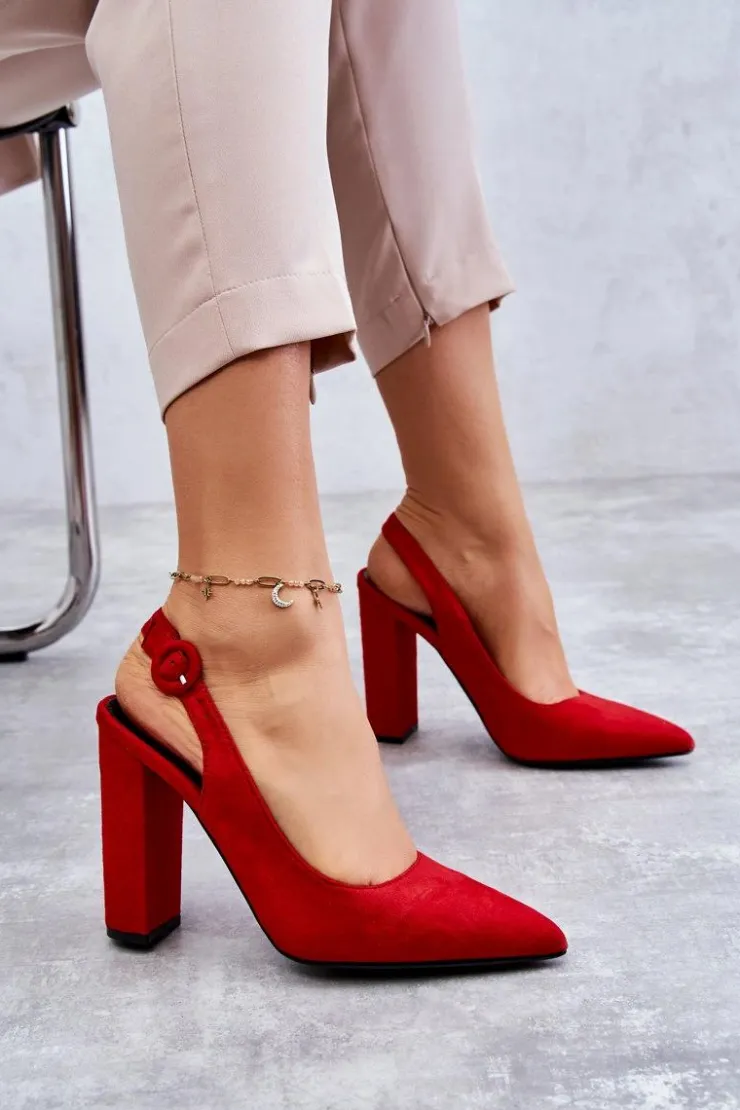 Boto Czółenka Na Słupku|Czółenka Klasyczne*Czółenka W Szpic Na Obcasie Czerwone Alanza