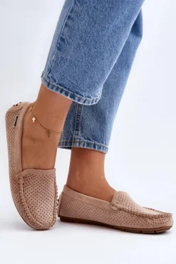 Damskie Boto Damskie Ażurowe Mokasyny Beżowe Rasirna