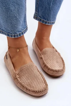 Damskie Boto Damskie Ażurowe Mokasyny Beżowe Rasirna
