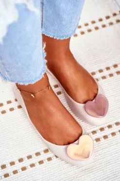 Hot ZAXY Damskie Baleriny Pachnące Gumowe Beżowe FF285051