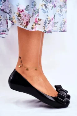 Sale ZAXY Damskie Baleriny Pachnące Gumowe Czarne FF285057