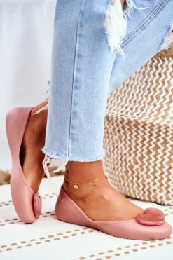 Damskie ZAXY Damskie Baleriny Pachnące Gumowe Różowe FF285052