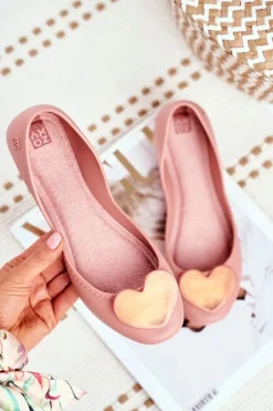 Damskie ZAXY Damskie Baleriny Pachnące Gumowe Różowe FF285052