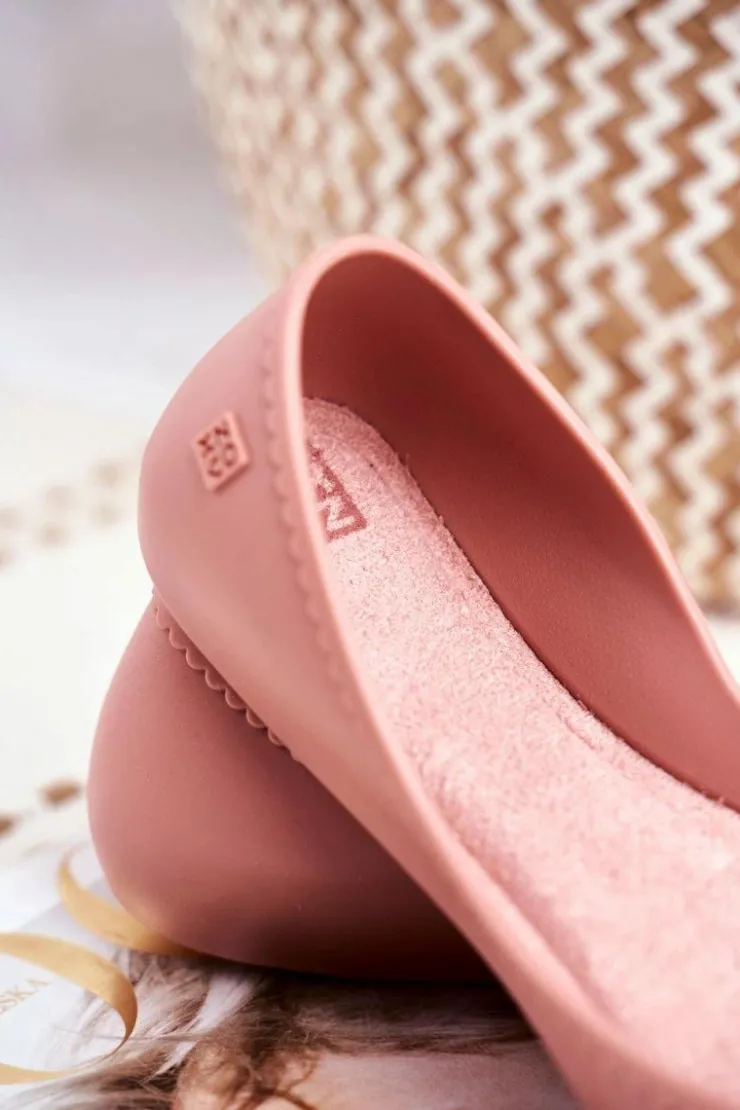 Damskie ZAXY Damskie Baleriny Pachnące Gumowe Różowe FF285052