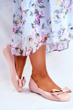 Online ZAXY Damskie Baleriny Pachnące Gumowe Jasno Różowe FF285058