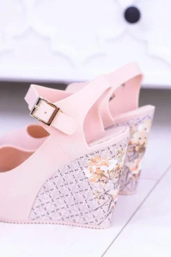 Boto Sandały Gumowe|Sandały Na Koturnie*Damskie Beżowe Sandały Na Koturnie Nemesis