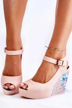 Boto Sandały Gumowe|Sandały Na Koturnie*Damskie Beżowe Sandały Na Koturnie Nemesis