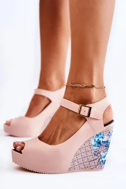 Boto Sandały Gumowe|Sandały Na Koturnie*Damskie Beżowe Sandały Na Koturnie Nemesis