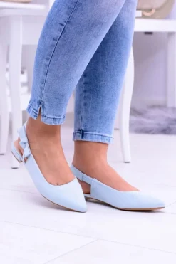 Damskie Boto Damskie Błękitne Baleriny w Szpic Howla