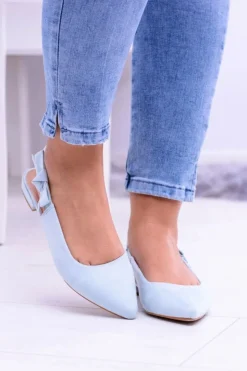 Damskie Boto Damskie Błękitne Baleriny w Szpic Howla