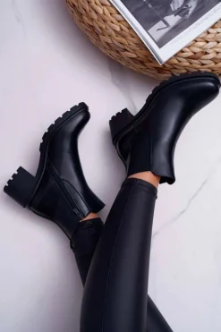 Boto Botki Na Słupku|Botki Zimowe Damskie*Damskie Botki Czarne Disquared