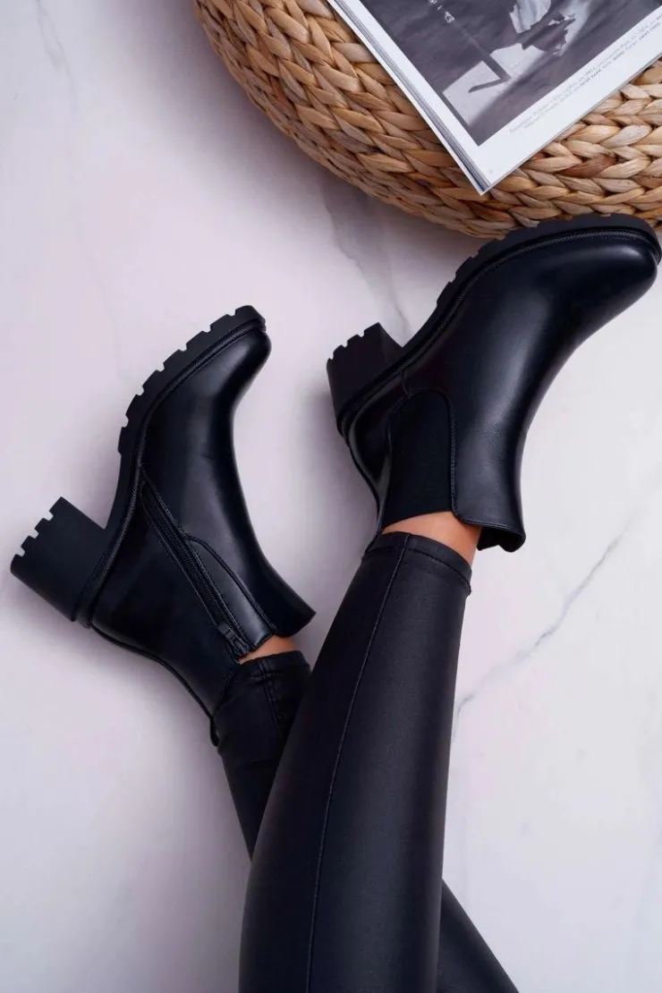 Boto Botki Na Słupku|Botki Zimowe Damskie*Damskie Botki Czarne Disquared