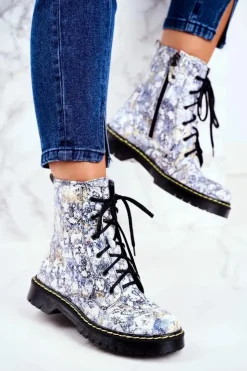 Best Maciejka Damskie Botki Glany Workery Wielokolorowe 01609-39/00-6