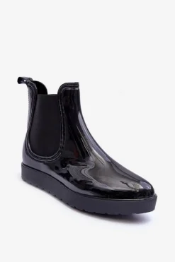 Boto Kalosze Damskie|Botki Wiosenne*Damskie Botki Kalosze Czarne Deila