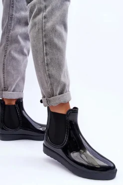 Boto Kalosze Damskie|Botki Wiosenne*Damskie Botki Kalosze Czarne Deila