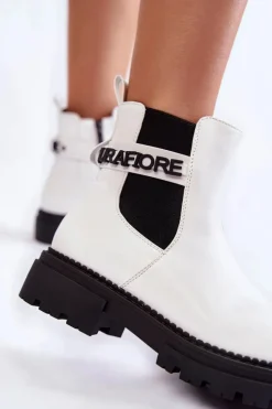 Damskie Boto Damskie Botki La.Fi 250005W-PU Białe