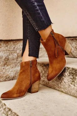 Big Star Shoes Botki Na Słupku|Brązowe I Beżowe Botki*Damskie Botki Na Słupku Big Star Camel GG274364