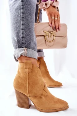 Online Boto Damskie Botki Na Słupku Camel Meronet