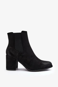 New Boto Damskie Botki Na Słupku Czarne Arianti