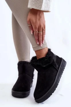 Big Star Shoes Śniegowce Damskie*Damskie Botki Śniegowce Big Star KK274622 Czarne