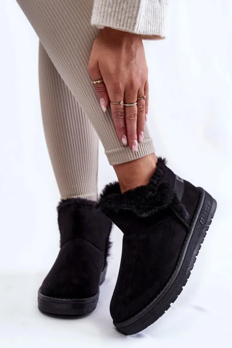 Big Star Shoes Śniegowce Damskie*Damskie Botki Śniegowce Big Star KK274622 Czarne